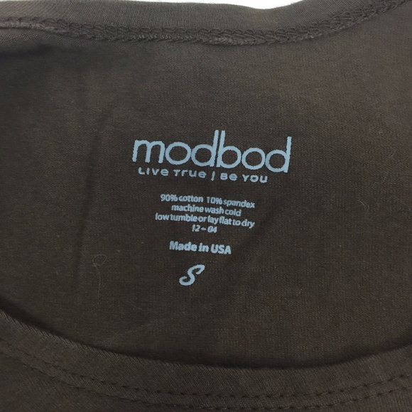 ModBod Brown Cap Sleeved Shirt S NWOT - Picture 6 of 7